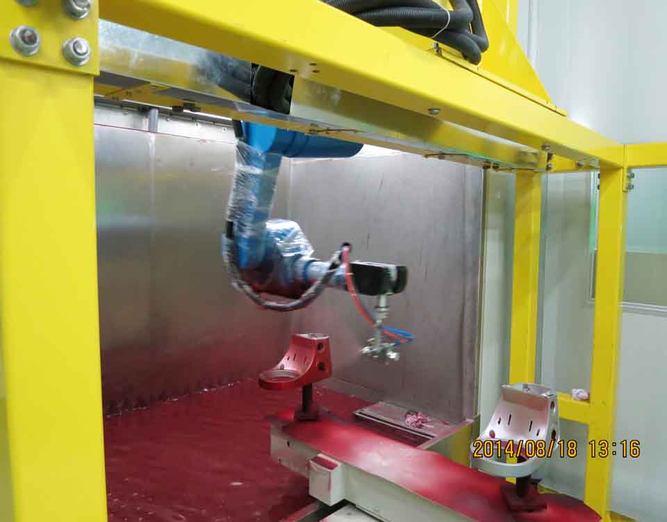 机器人自动喷漆咖啡壶