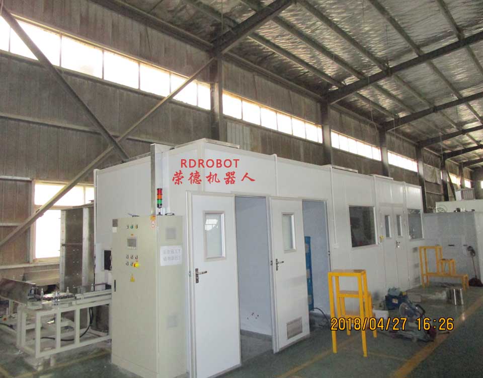 竹碗两涂两烤机器人喷漆流水线